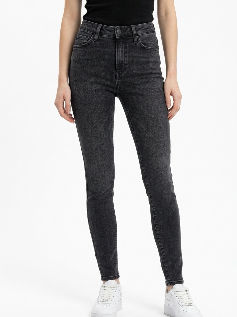 GOOD AMERICAN | Good Legs Mid-Rise Skinny Jeans Black204 Women’s Size 24/00